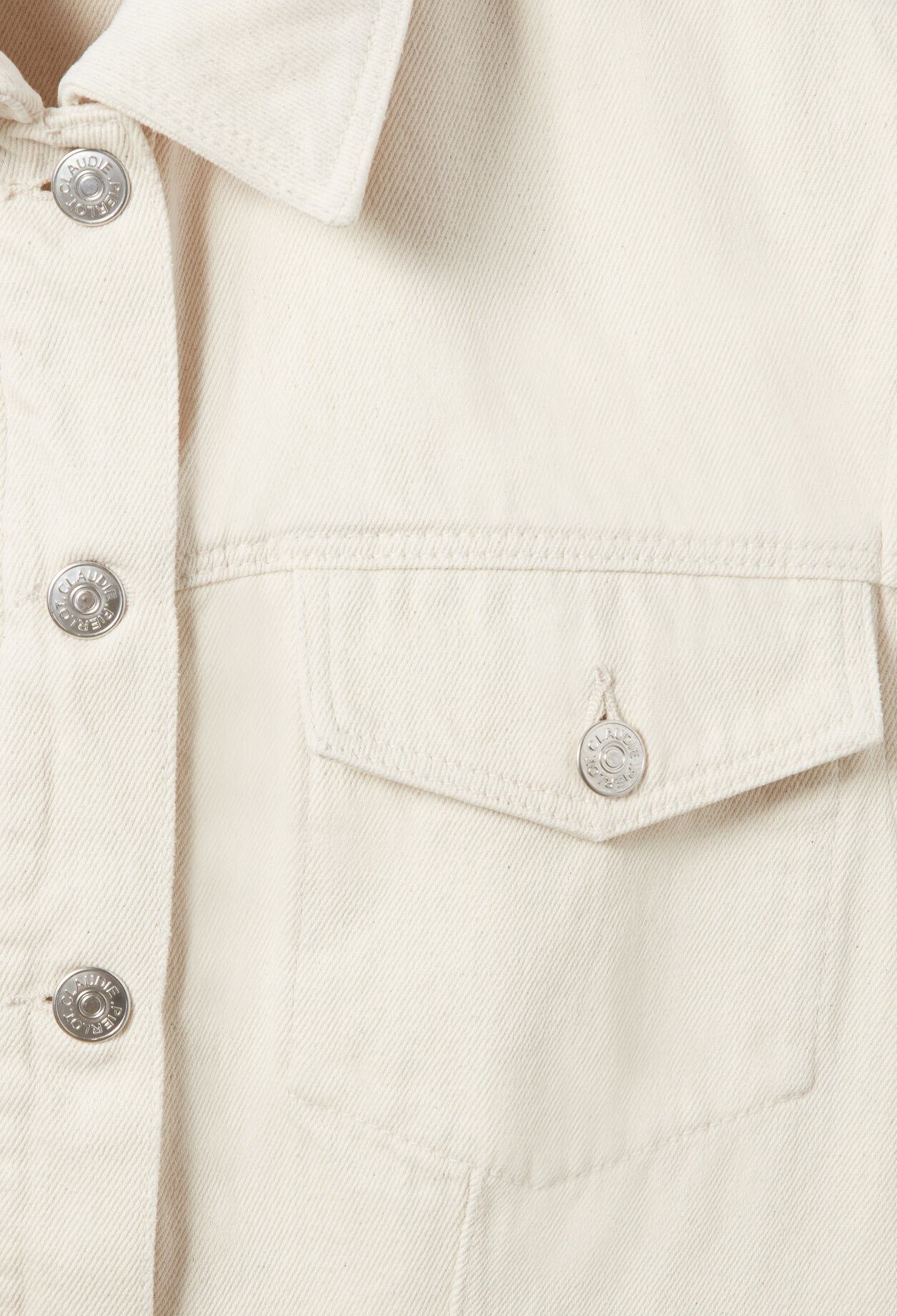 Jeans-Blouson Ecru Langarm