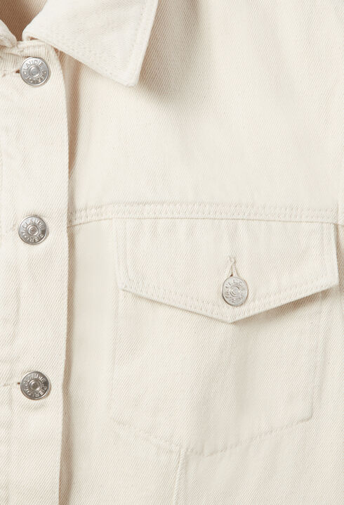 Jeans-Blouson Ecru Langarm