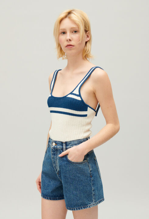 Tanktop aus Strick Ecru