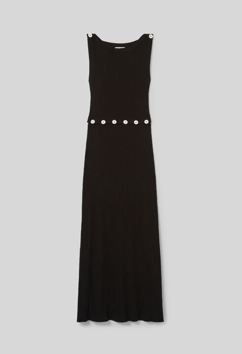 Knielanges Strickkleid