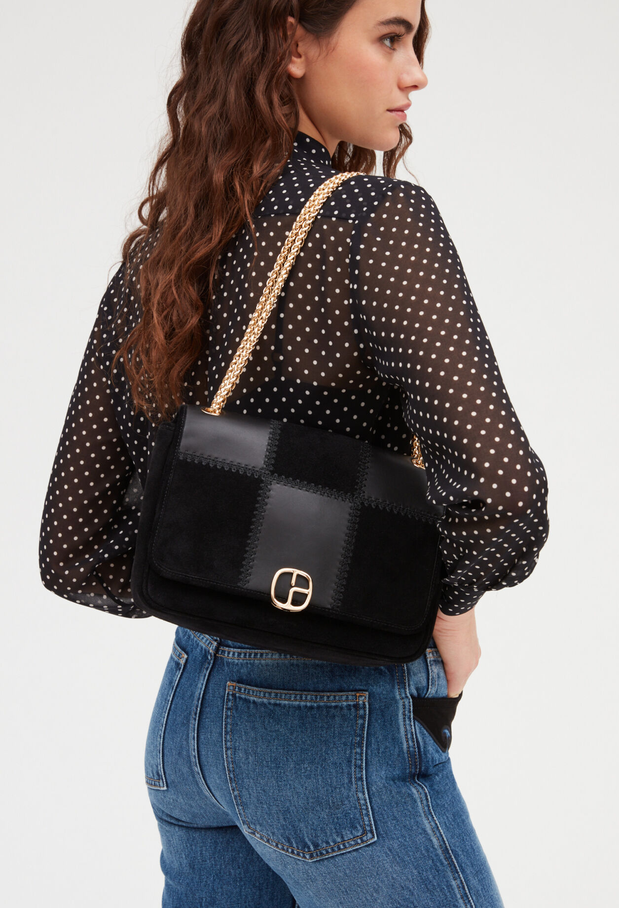 Schwarze Tasche Angelo Leder