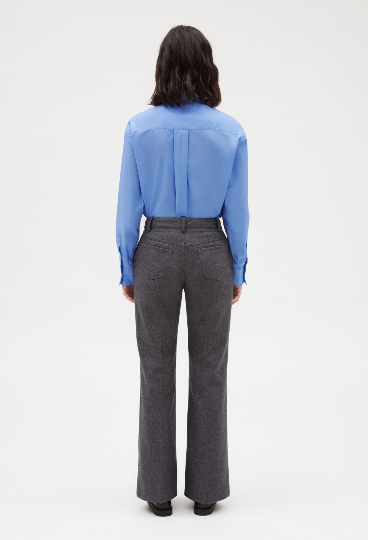 Flare-Hose, grau meliert