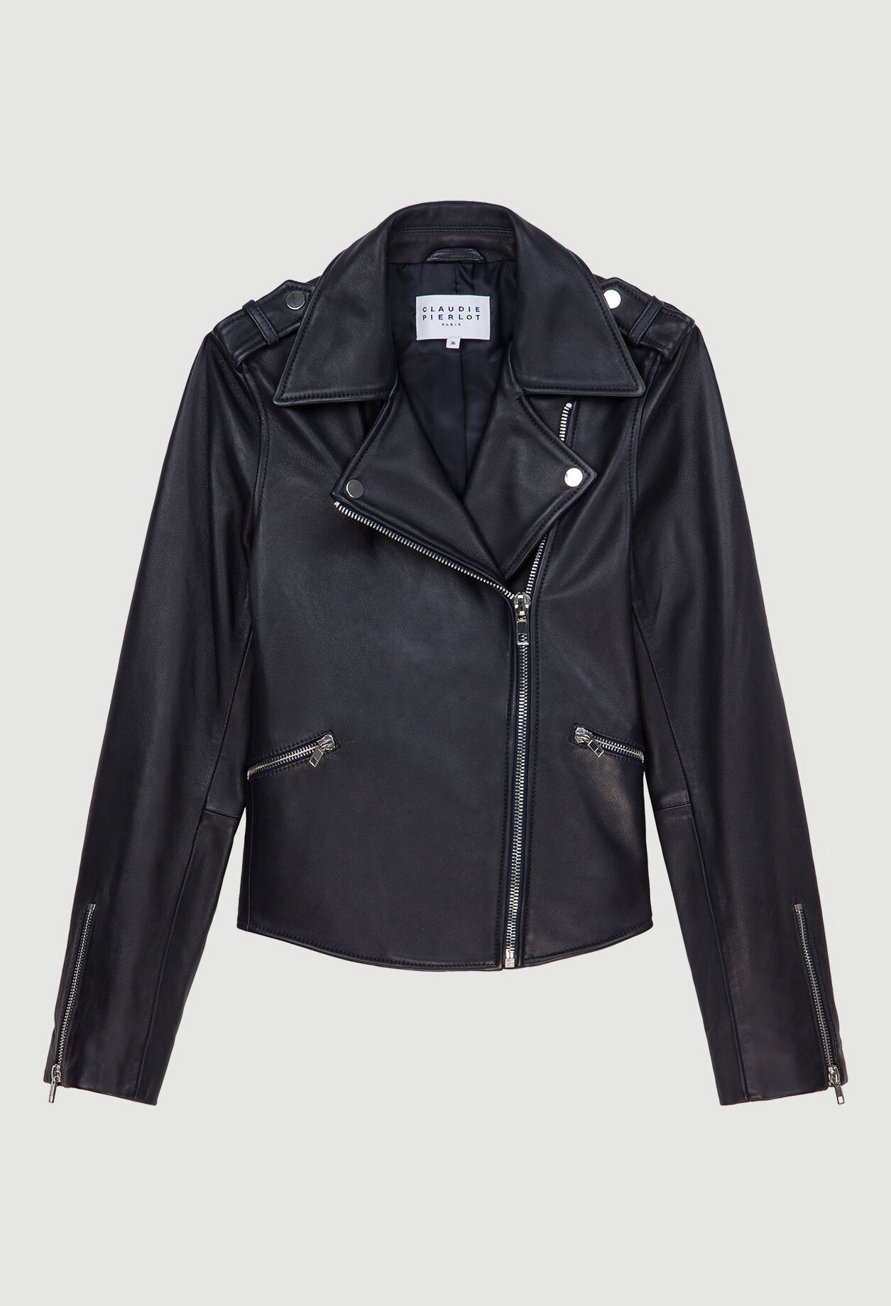 Lederbluse gekreuzt