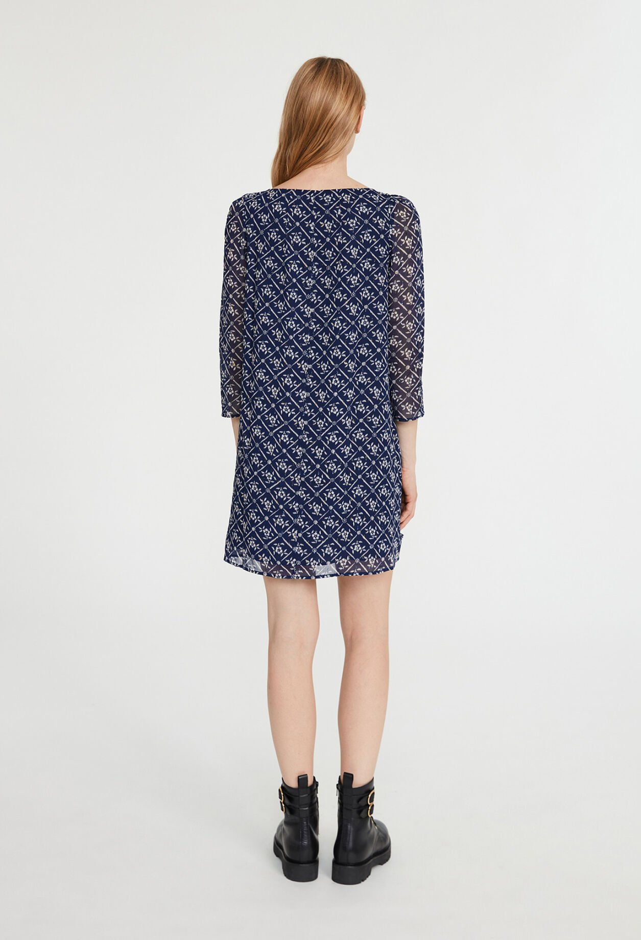 Kurzes Rififi-Kleid mit Blumenmuster