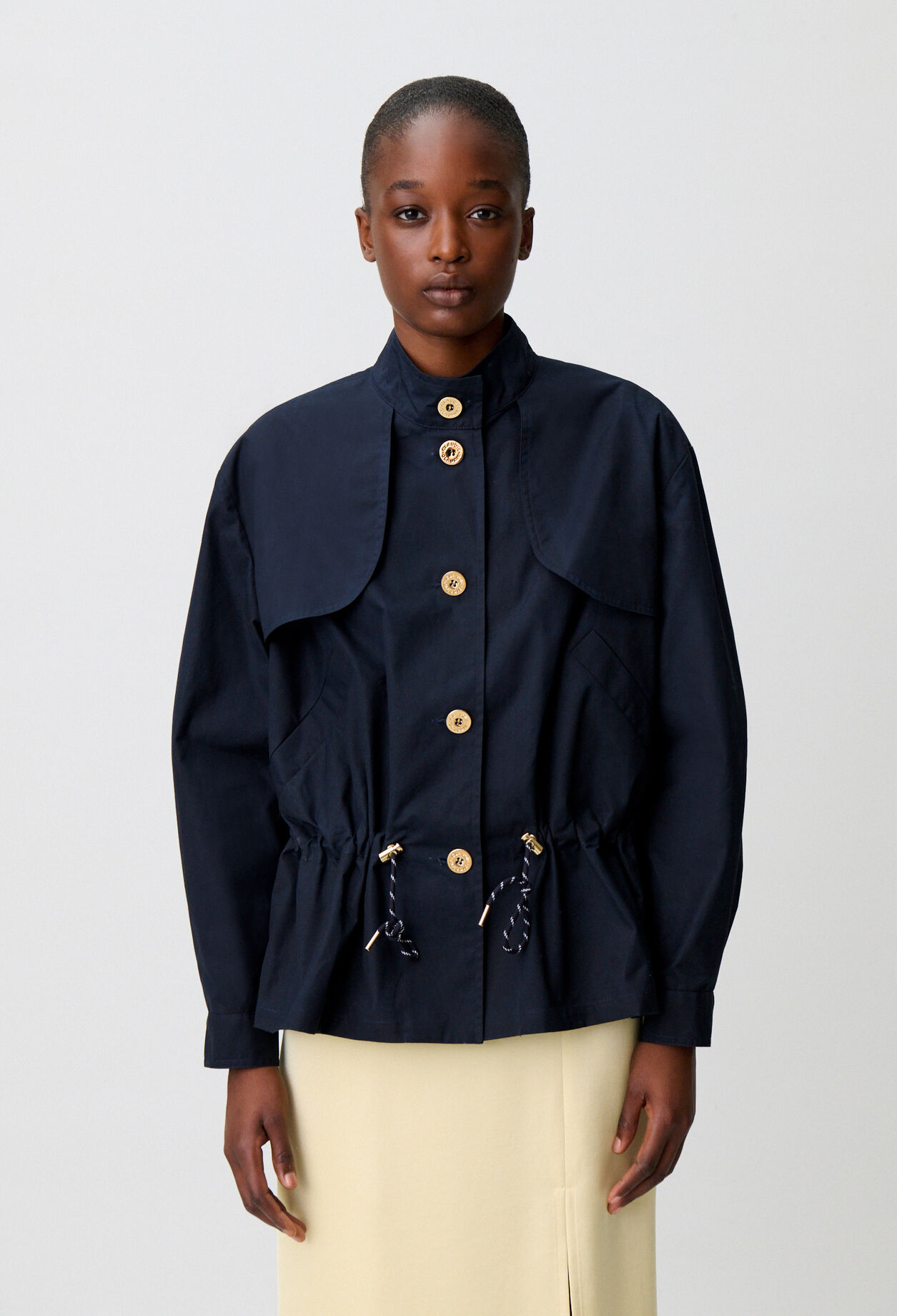 Gewachster Gabardine-Blouson