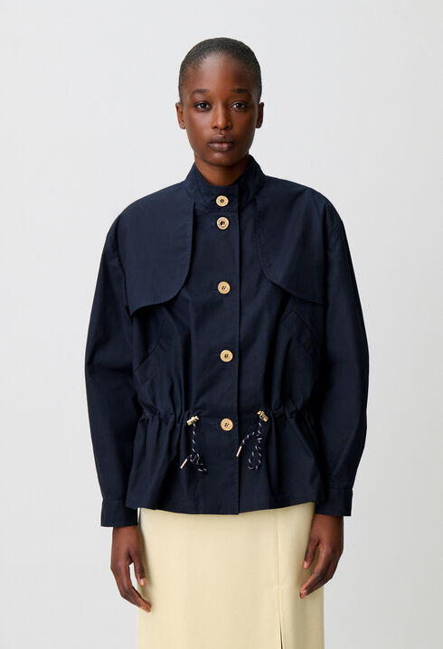 Gewachster Gabardine-Blouson