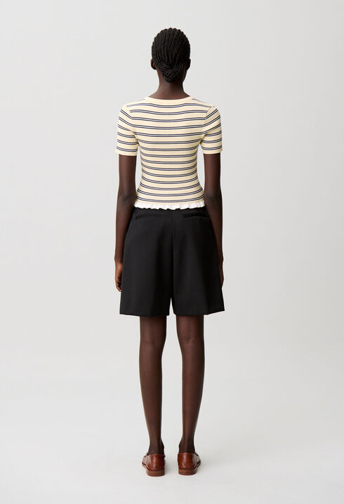 Gestreiftes Top mit Volants