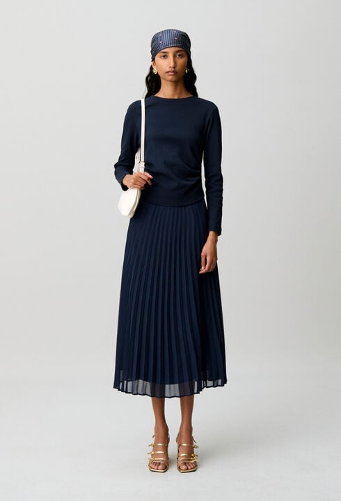 T-Shirt-Kleid Materialmix