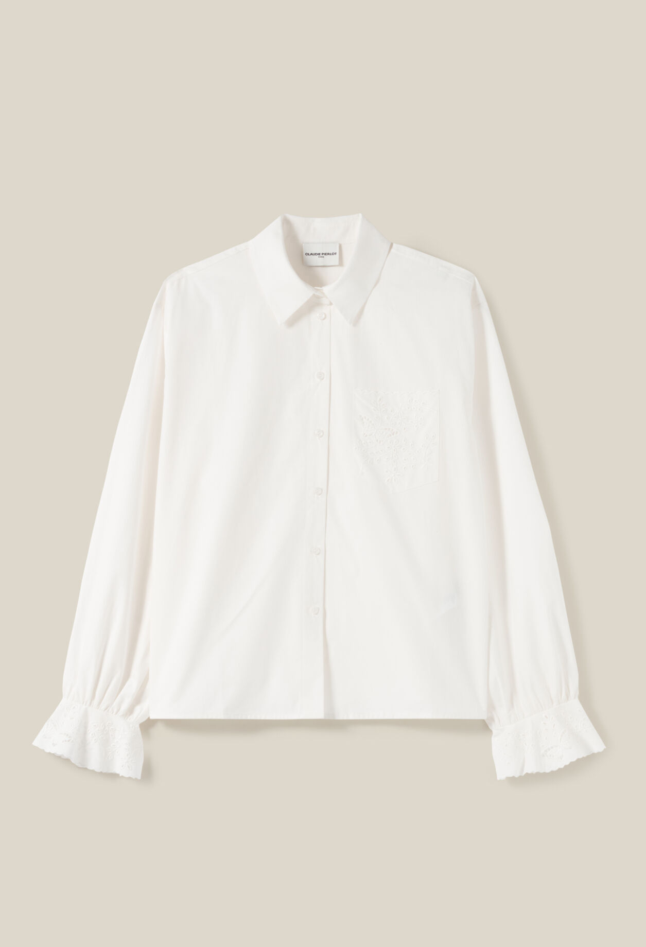 Bestickte weiße Bluse