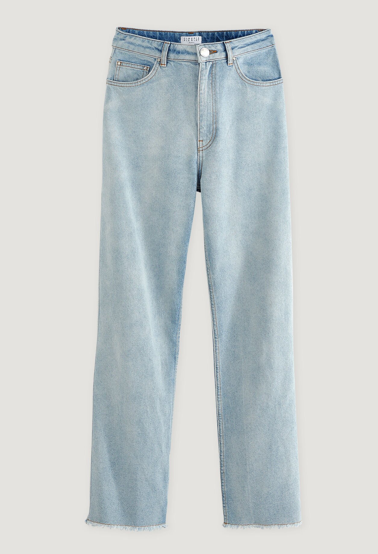 Hellblaue Jeans mit hoher Taille