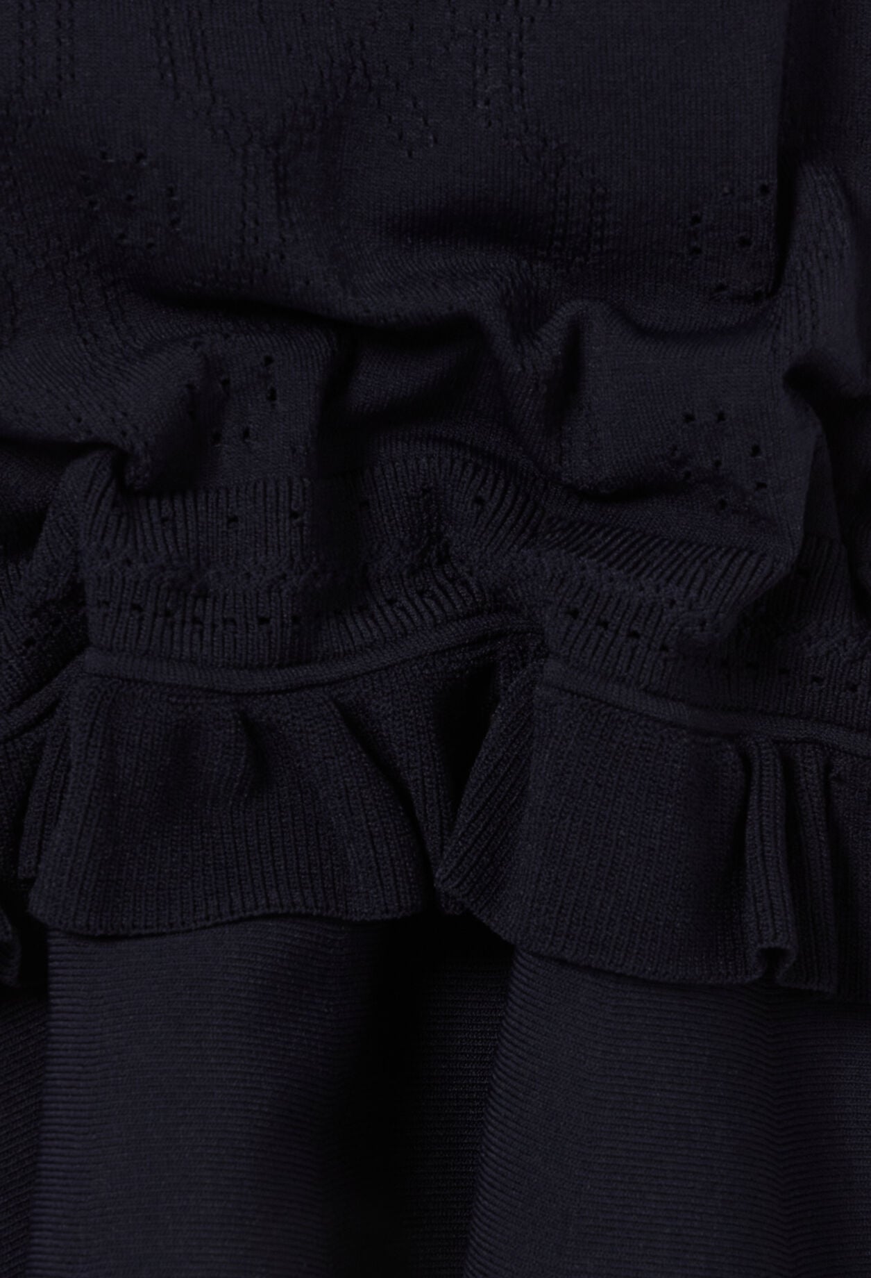 Strickkleid mit Volant