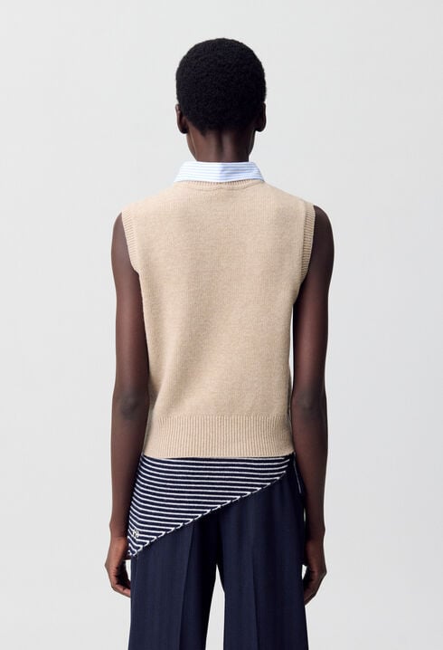 Ärmelloser Pullover