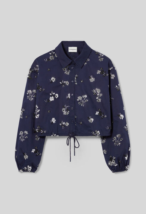 Kurzes Blusenhemd mit Blumenmuster