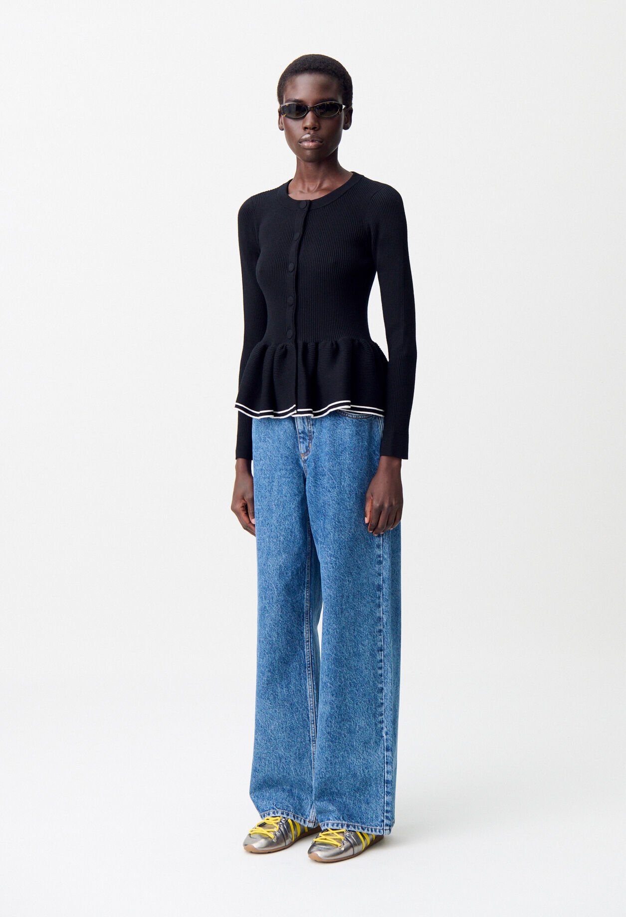 Taillierter Strick-Cardigan