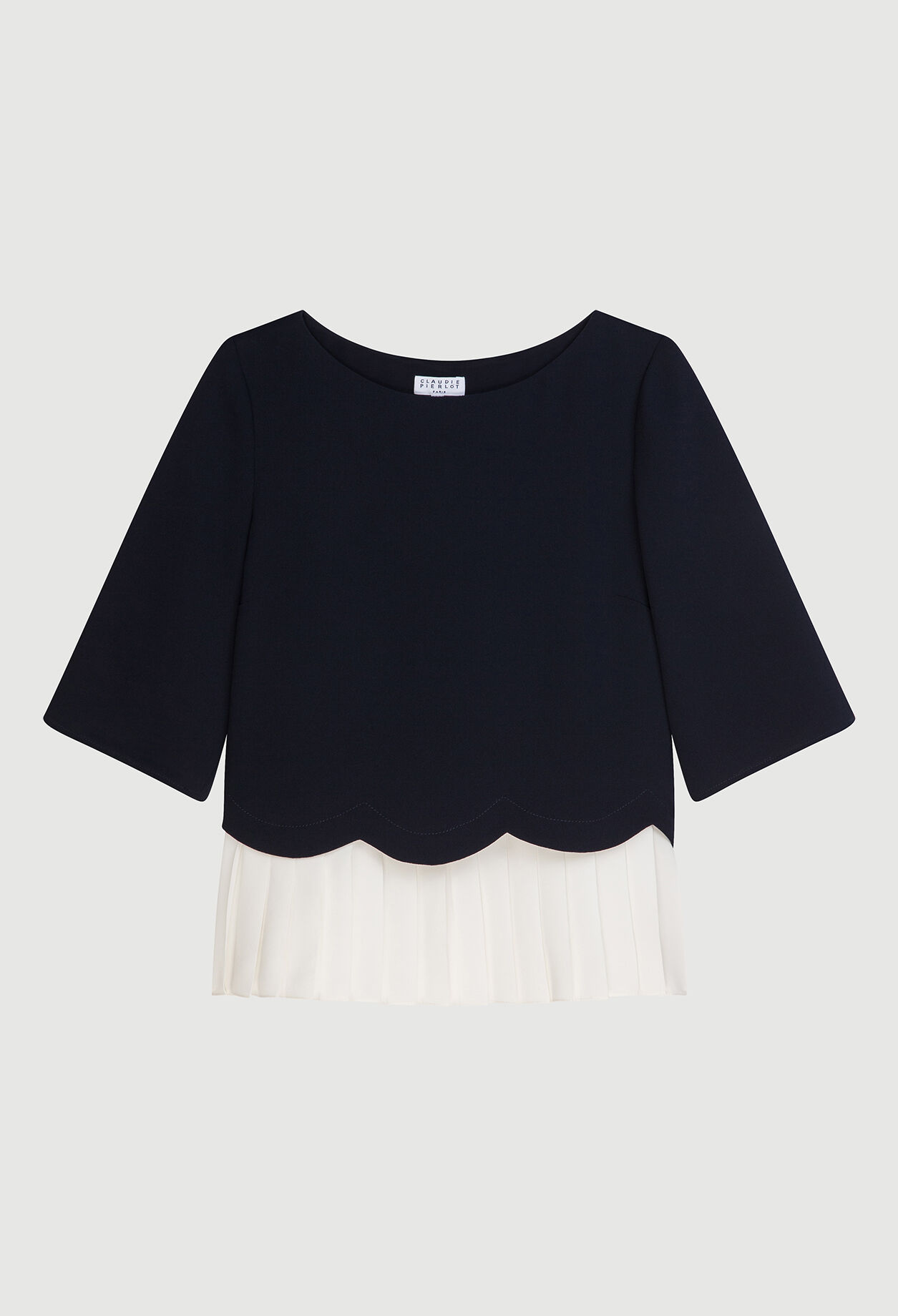 Plissiertes Top im Muschel-Look