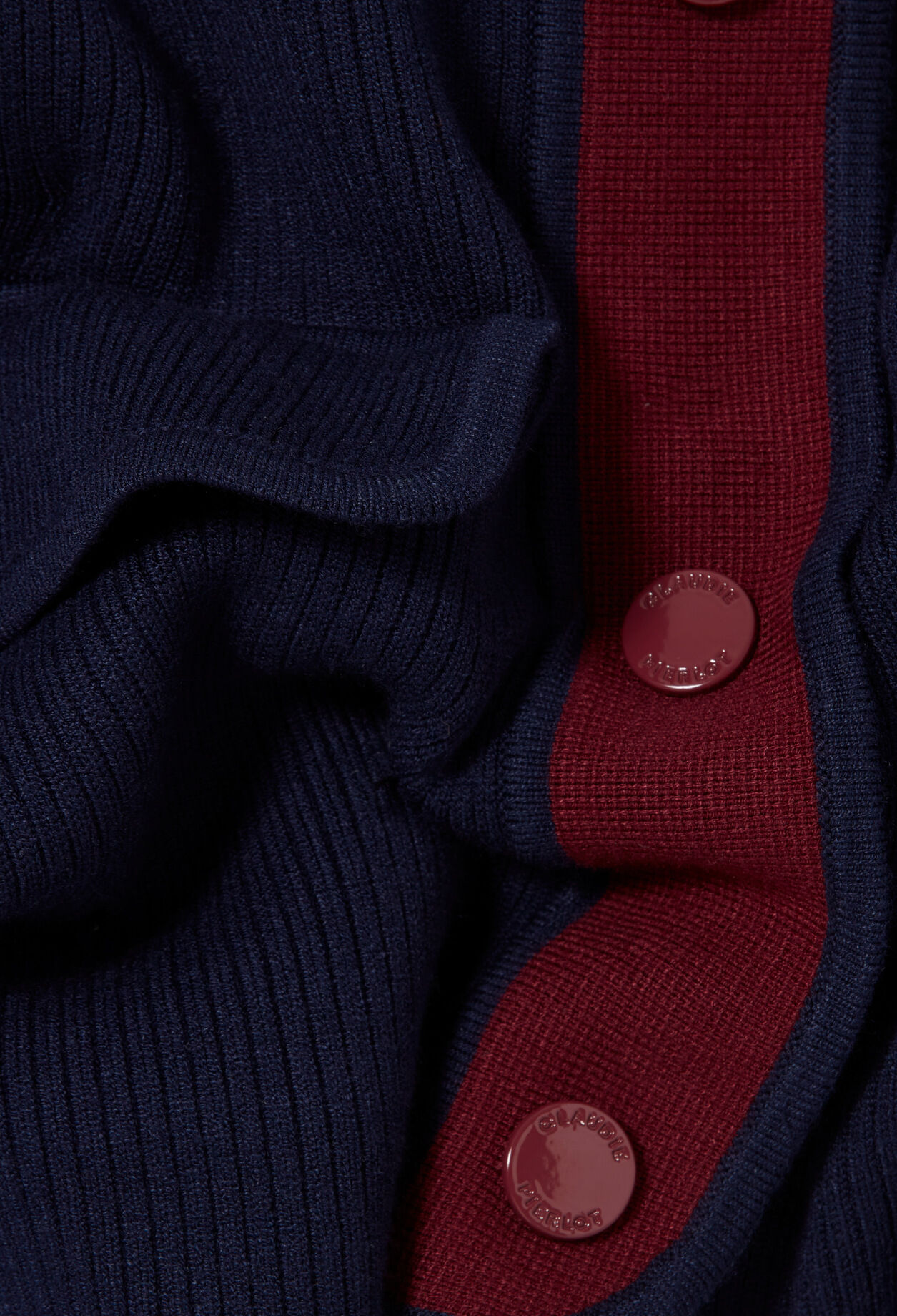 Zweifarbiger, dicker Cardigan