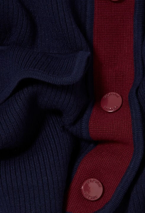 Zweifarbiger, dicker Cardigan