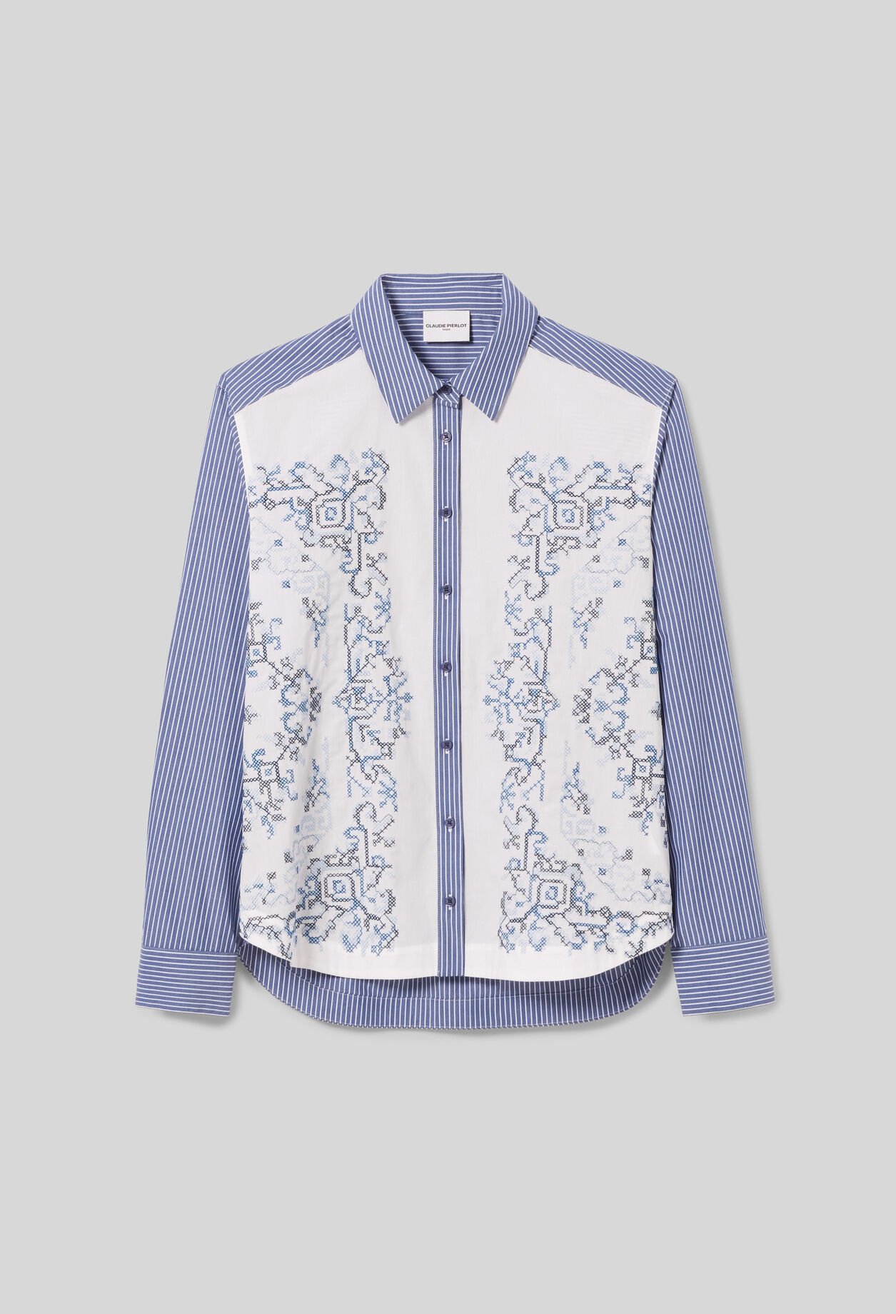 Gestreiftes Baumwollhemd