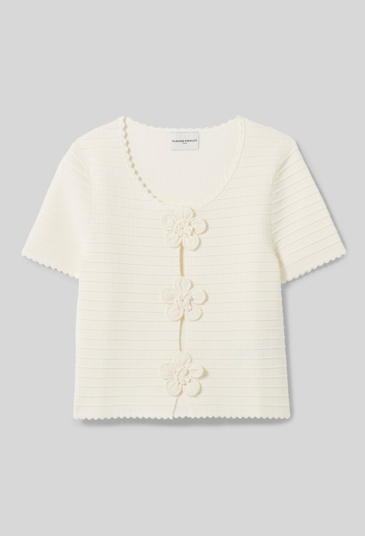 Gestreifter Kurzarmpullover