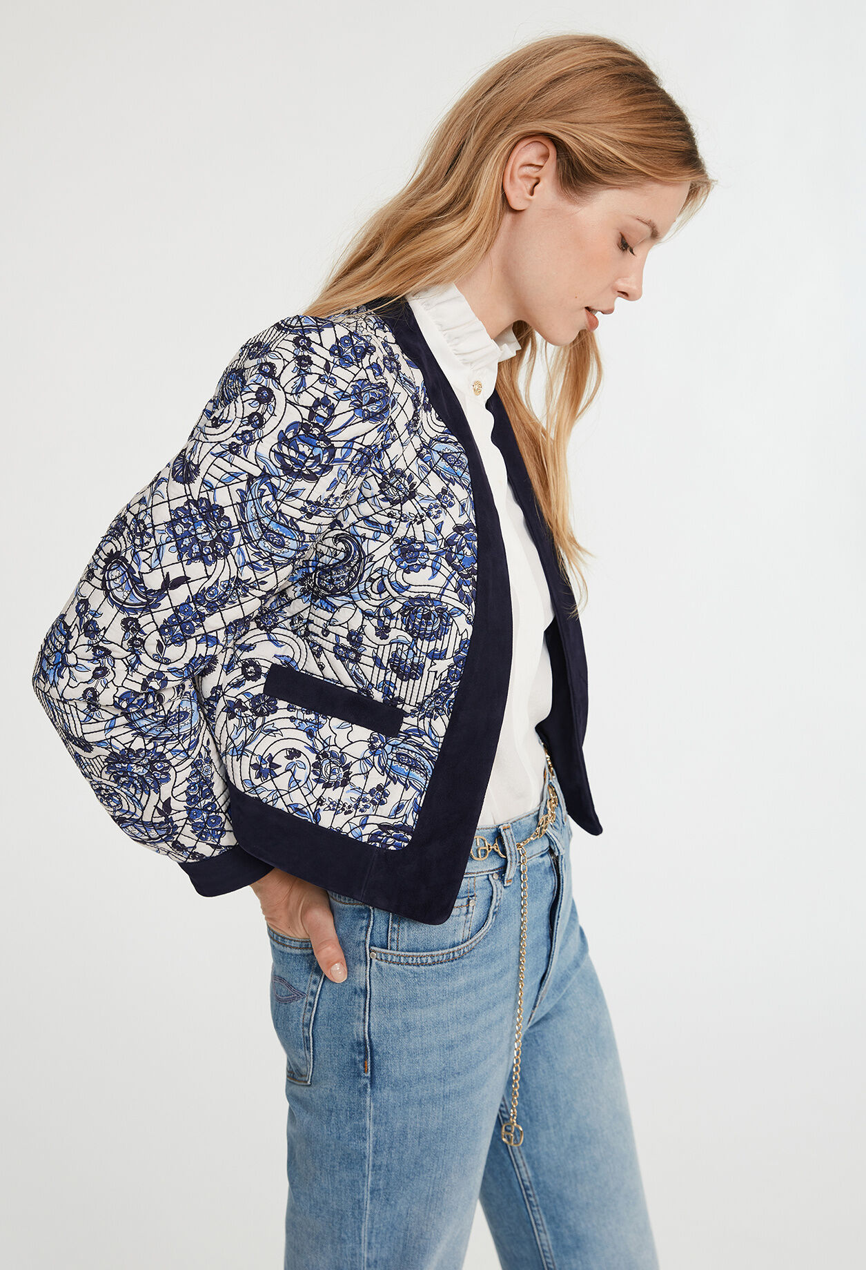 Gesteppter Blouson mit Motiven
