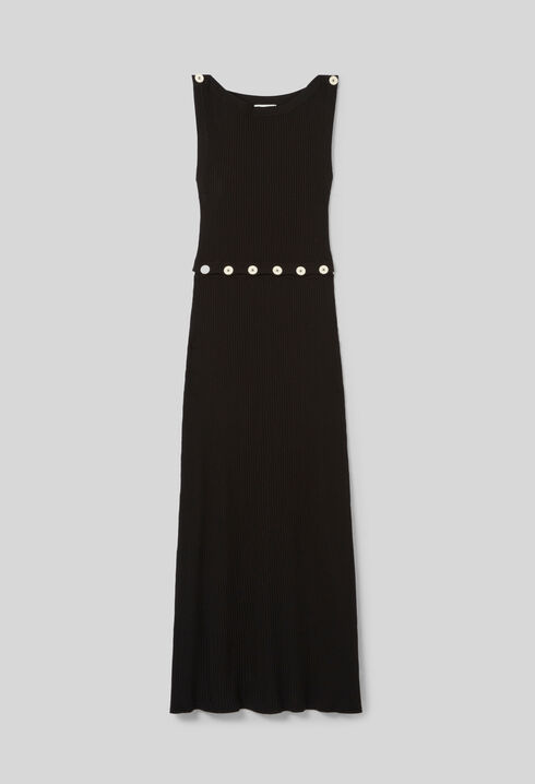 Knielanges Strickkleid