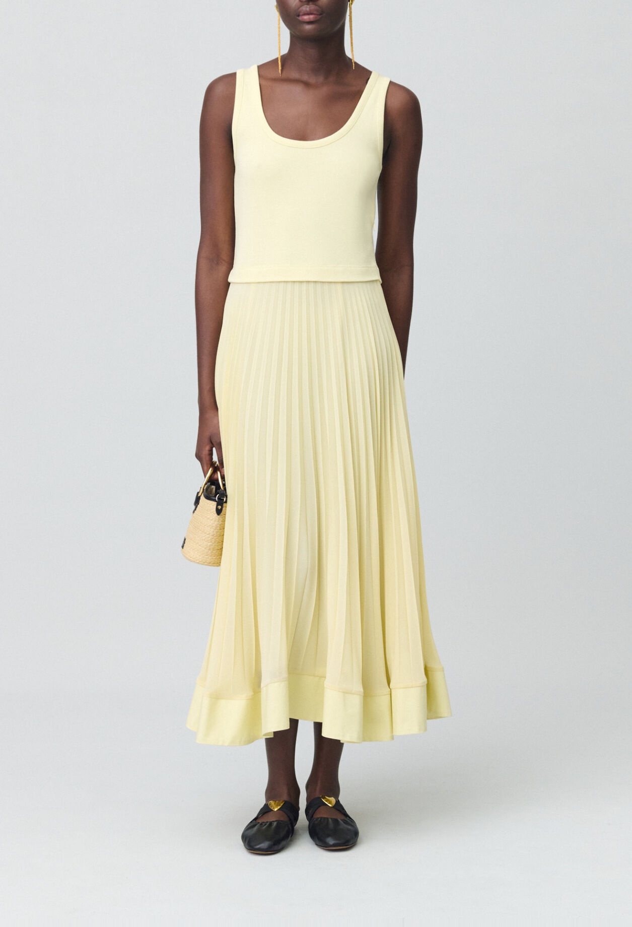 Langes Trompe-l'&oelig;il-Kleid
