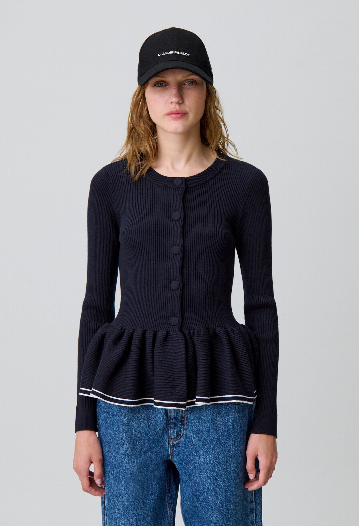 Taillierter Strick-Cardigan