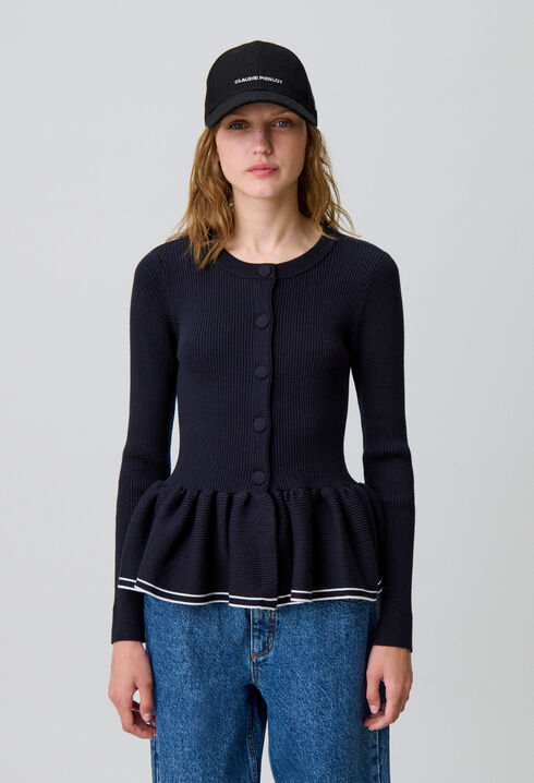 Taillierter Strick-Cardigan
