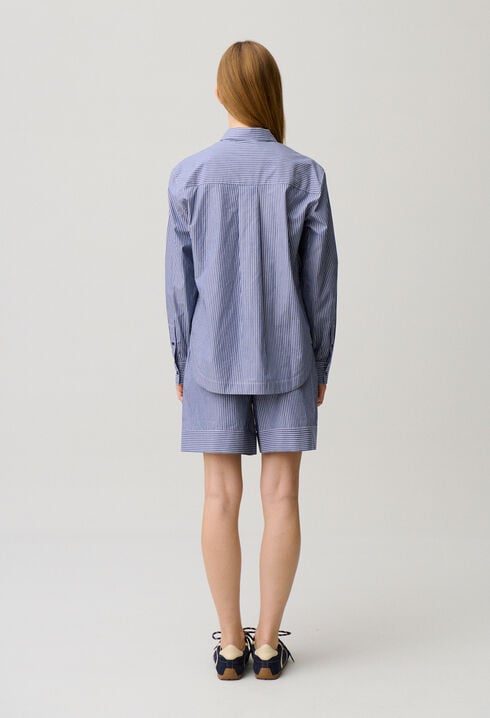 Gestreiftes Baumwollhemd