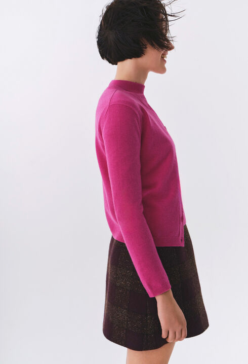 Wollcardigan mit CP-Stickerei