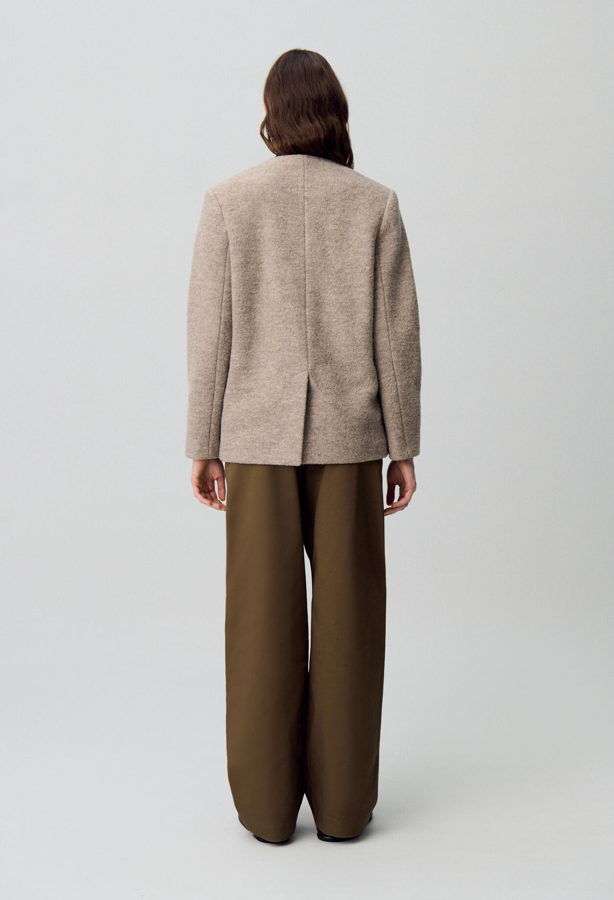 Knopfjacke aus Wolle