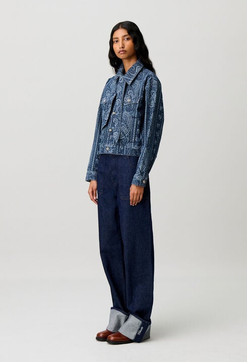 Bedruckte Jeansjacke
