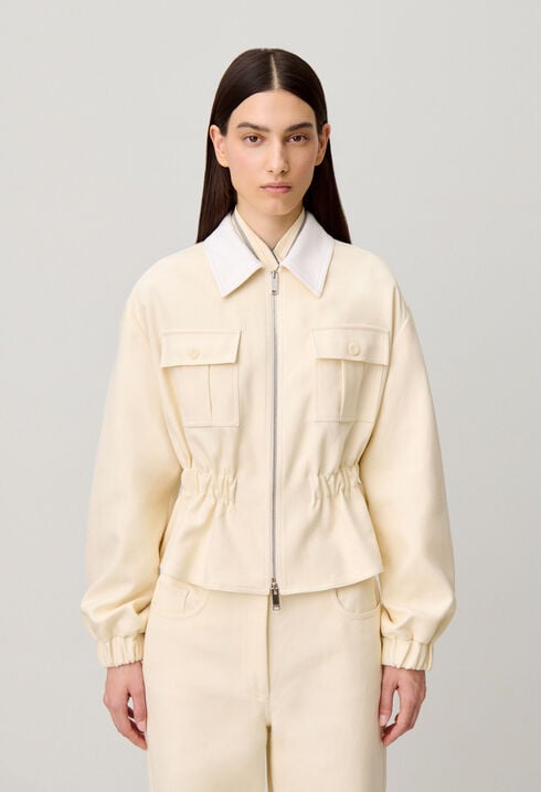Baumwollblouson mit Hemdkragen