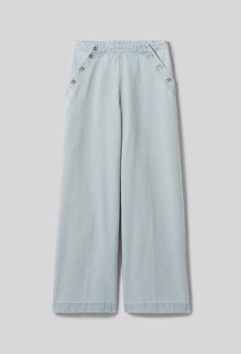 Denim-Jeans mit Latz