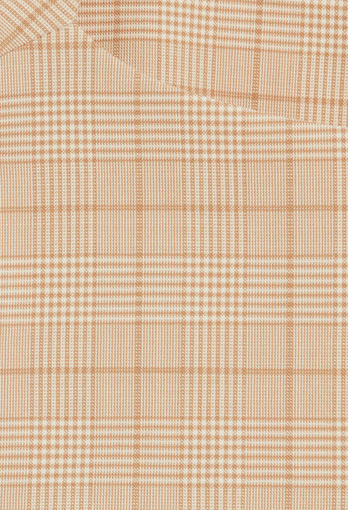 Kurzes Kleid mit Karomuster in Beige