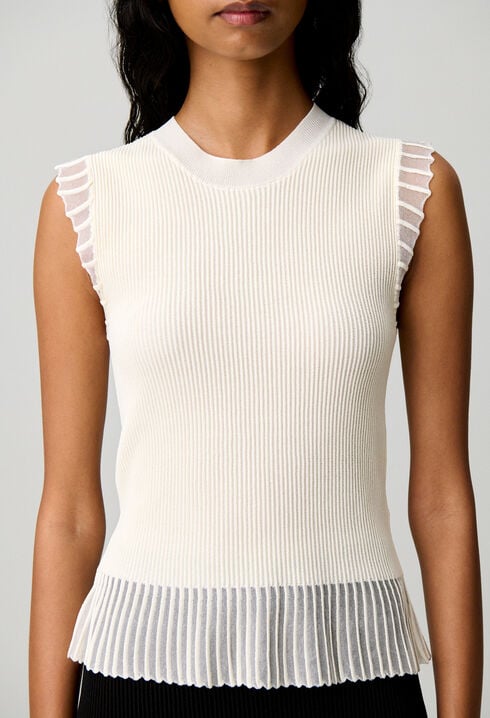 Stricktop mit Stehkragen