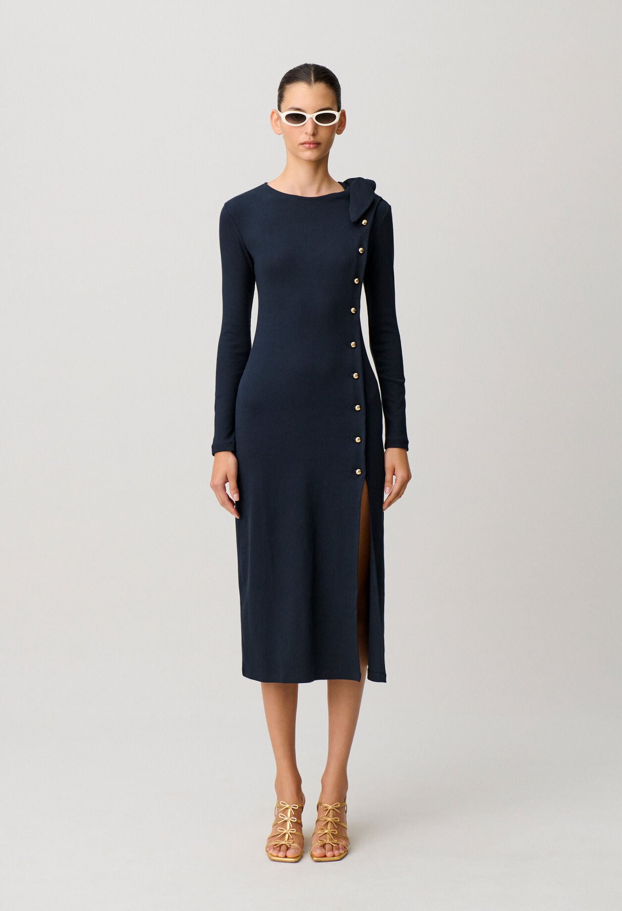 Langes Strickkleid