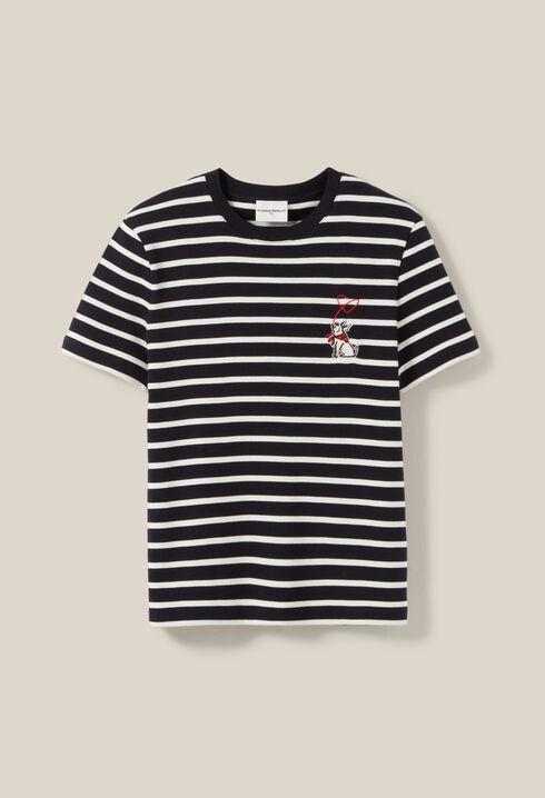 Marinière-T-Shirt Stickerei Jean Toto