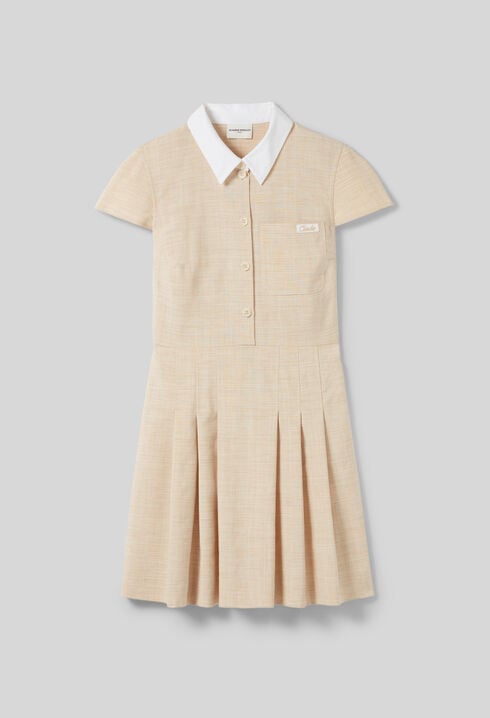Plissiertes kurzes Kleid