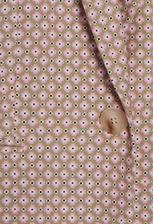 Kostümjacke mit Printmotiv, rosa