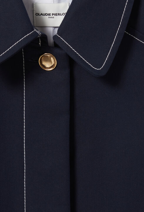 Mittellanger taillierter Trenchcoat