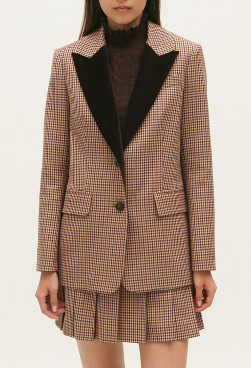 Blazer mit Karo-Print