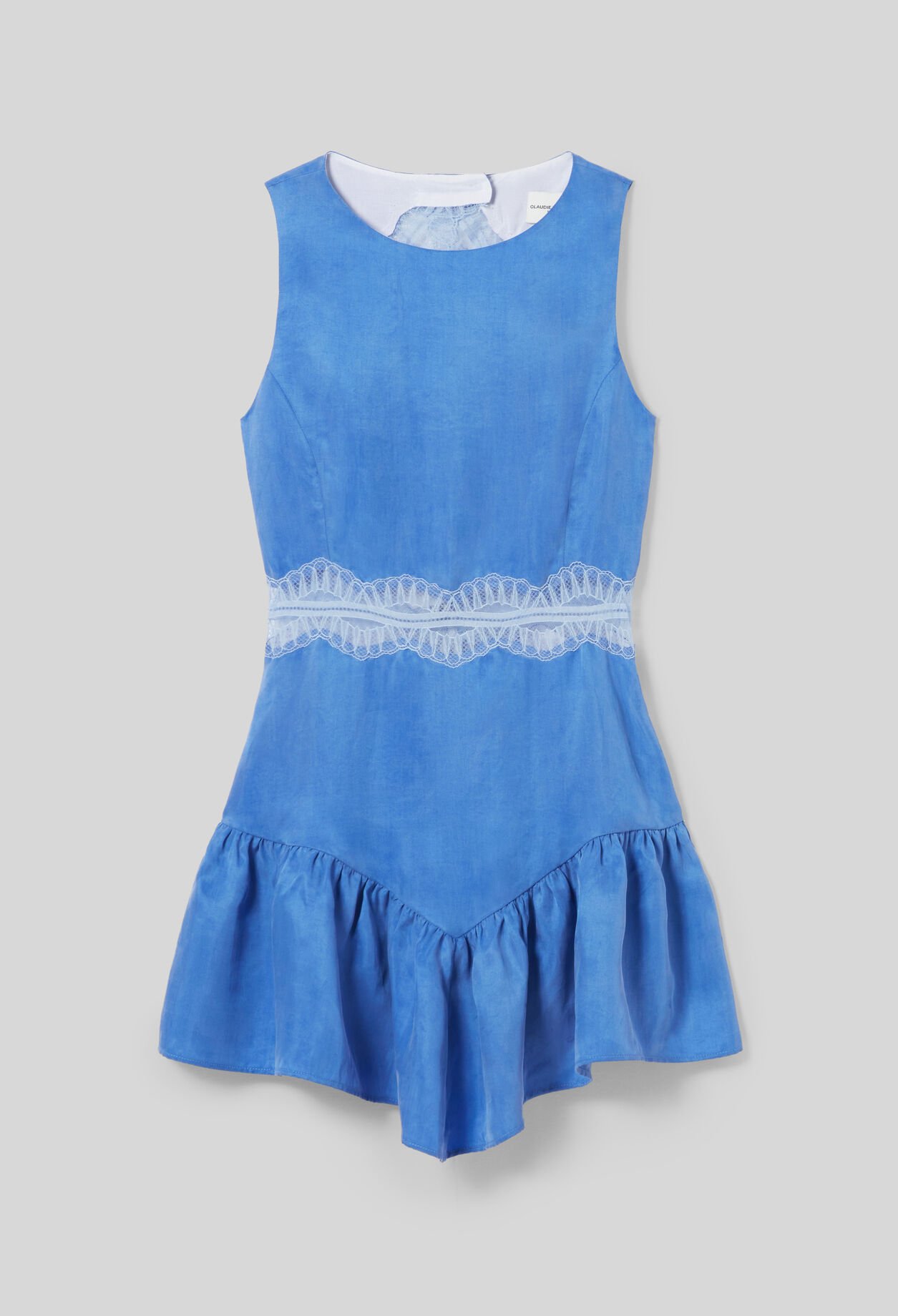 Flie&szlig;endes kurzes Spitzenkleid