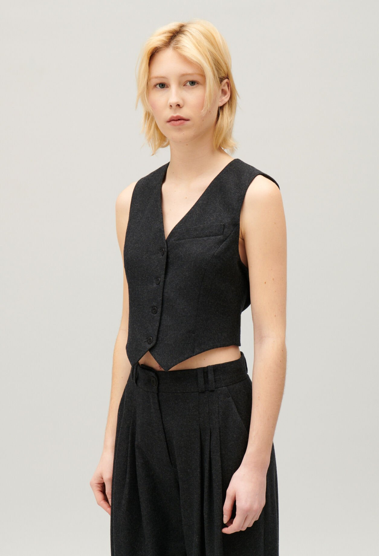 Anzugweste grau meliert