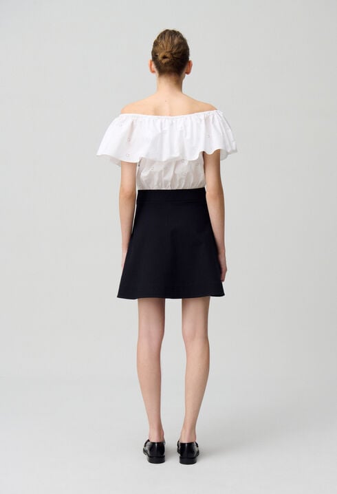 Kurzkleid in Materialkombination
