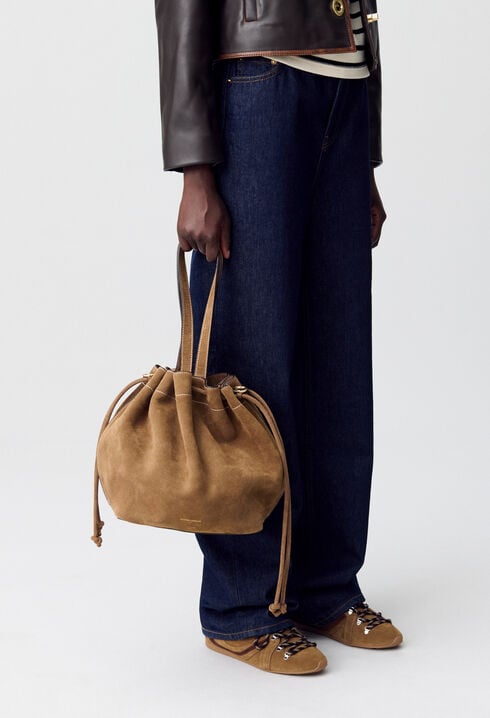 Shopper-Tasche aus Wildleder