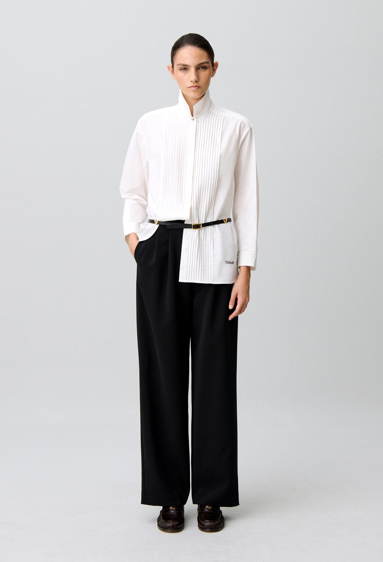 Weite, gerade Tailoring-Hose