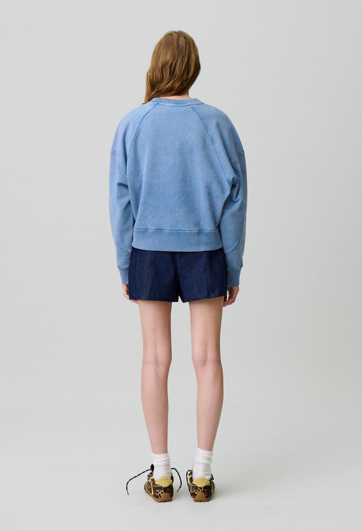 Sweatshirt verwaschener Baumwolle