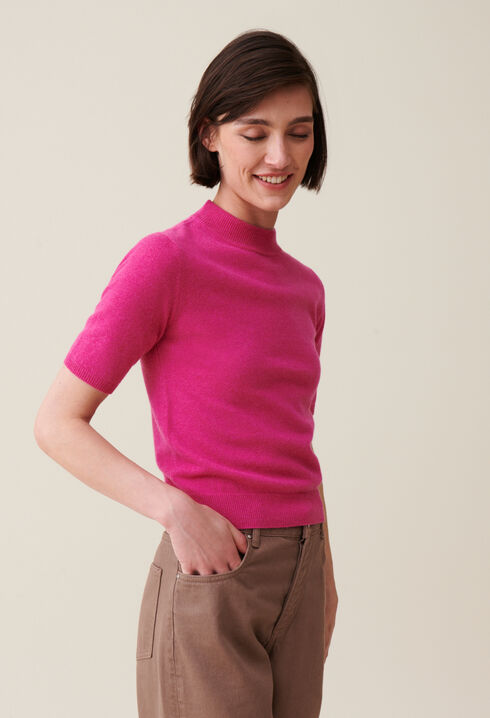 Wollpullover mit Stehkragen