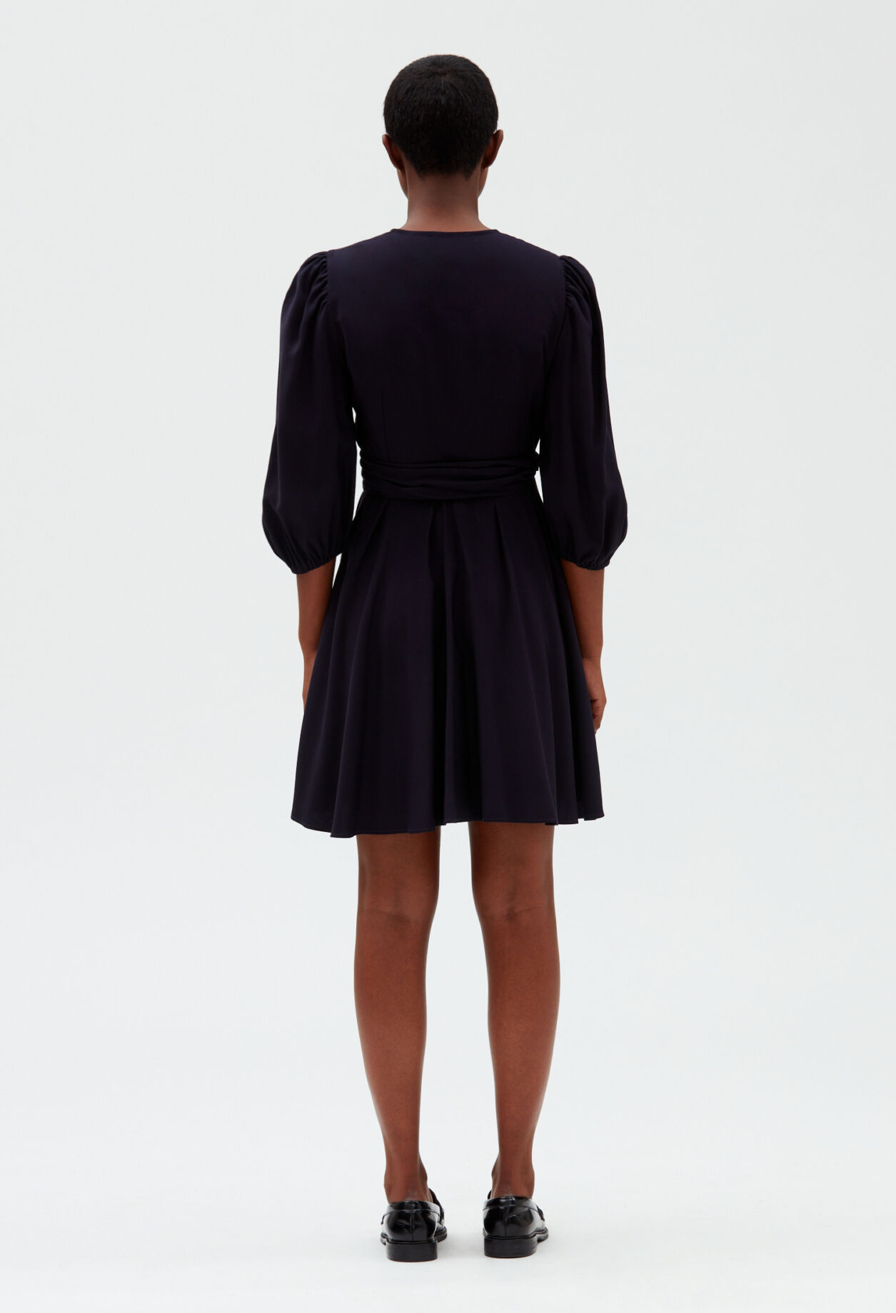 Kleid Wickeloptik navy